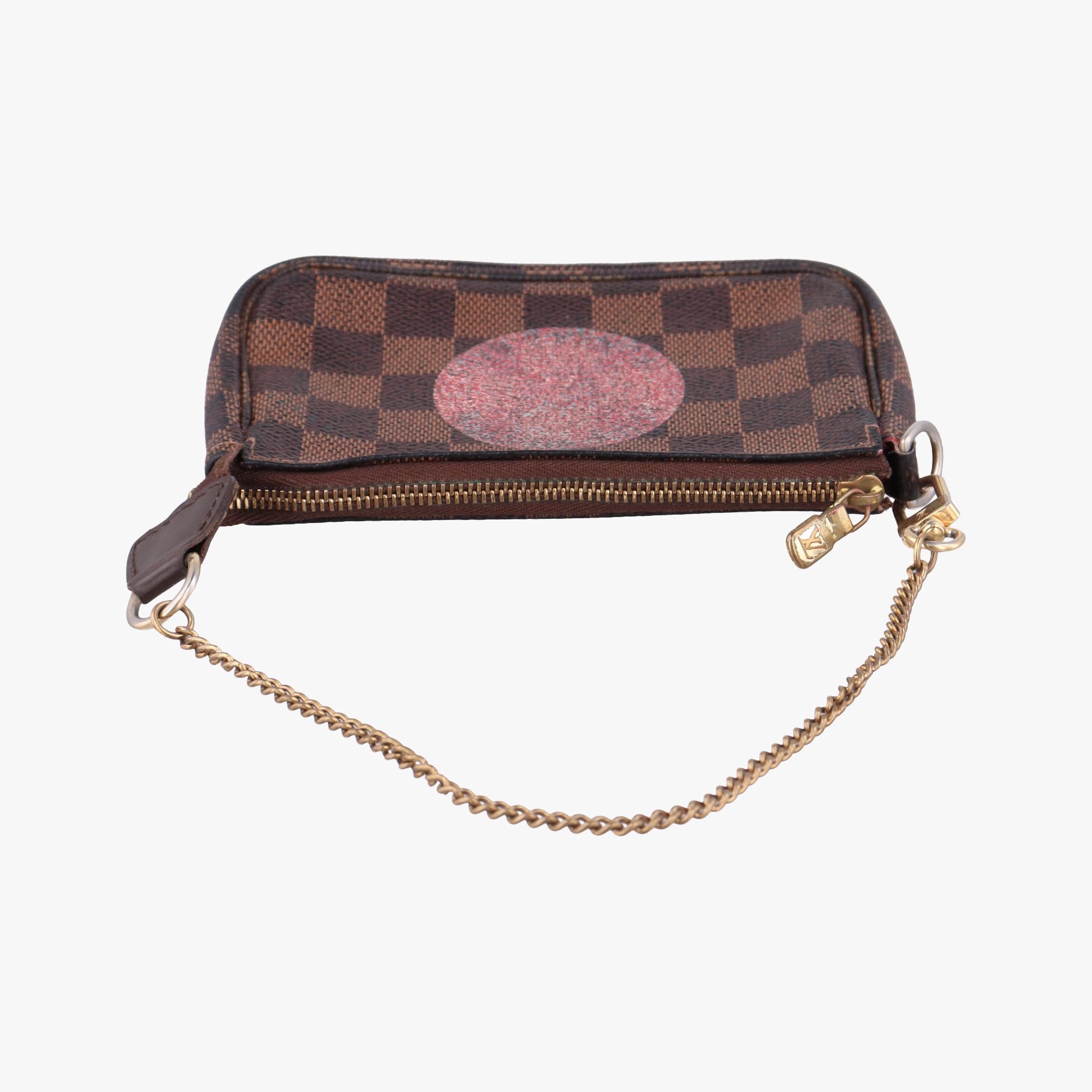 Pre-owned Louis Vuitton T&B Mini Pochette Accessoires EBENE×multi Damier Canvas N58011 handbag | stylenewstar