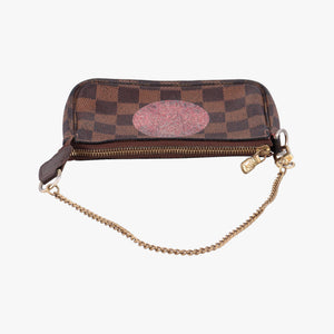 Pre-owned Louis Vuitton T&B Mini Pochette Accessoires EBENE×multi Damier Canvas N58011 handbag | stylenewstar