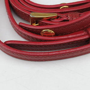 Pre-owned Prada Envelope Red x Orange Saffiano Leather  shoulderbag | stylenewstar