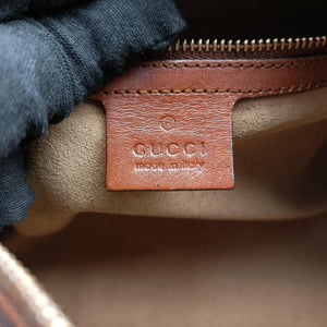 Pre-owned Gucci GG SUPREME beige×brown PVC coated canvas×Leather 409529 shoulderbag | stylenewstar