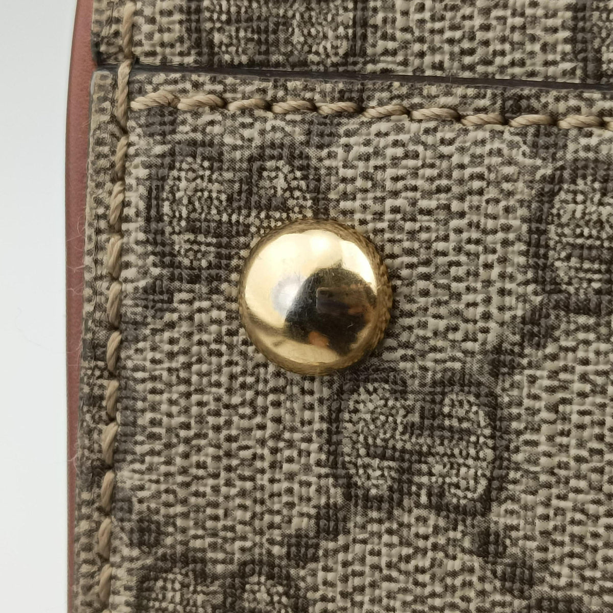 Pre-owned Gucci GG SUPREME beige×brown PVC coated canvas×Leather 409529 shoulderbag | stylenewstar