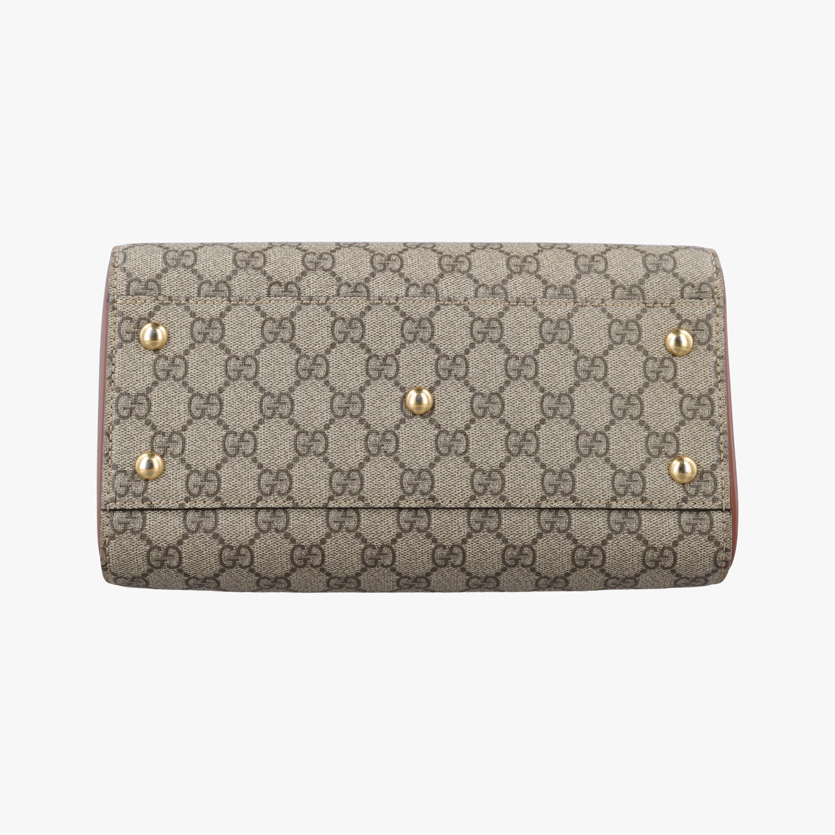 Pre-owned Gucci GG SUPREME beige×brown PVC coated canvas×Leather 409529 shoulderbag | stylenewstar