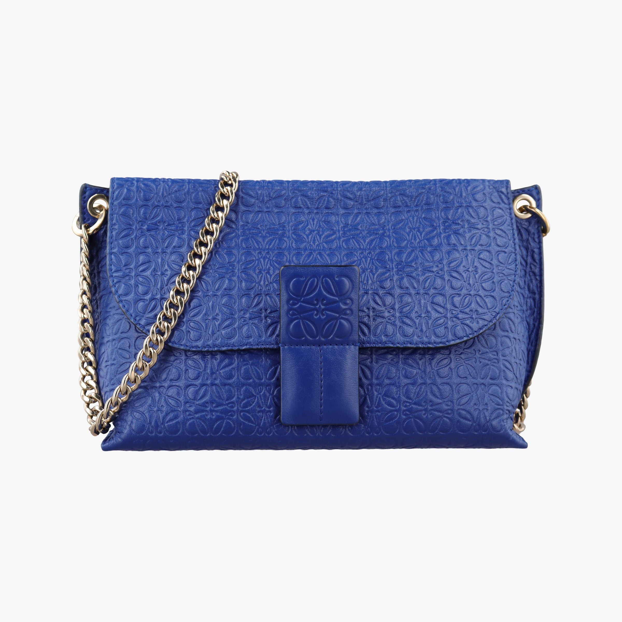 Pre-owned Loewe Avenue Blue Leather  shoulderbag | stylenewstar