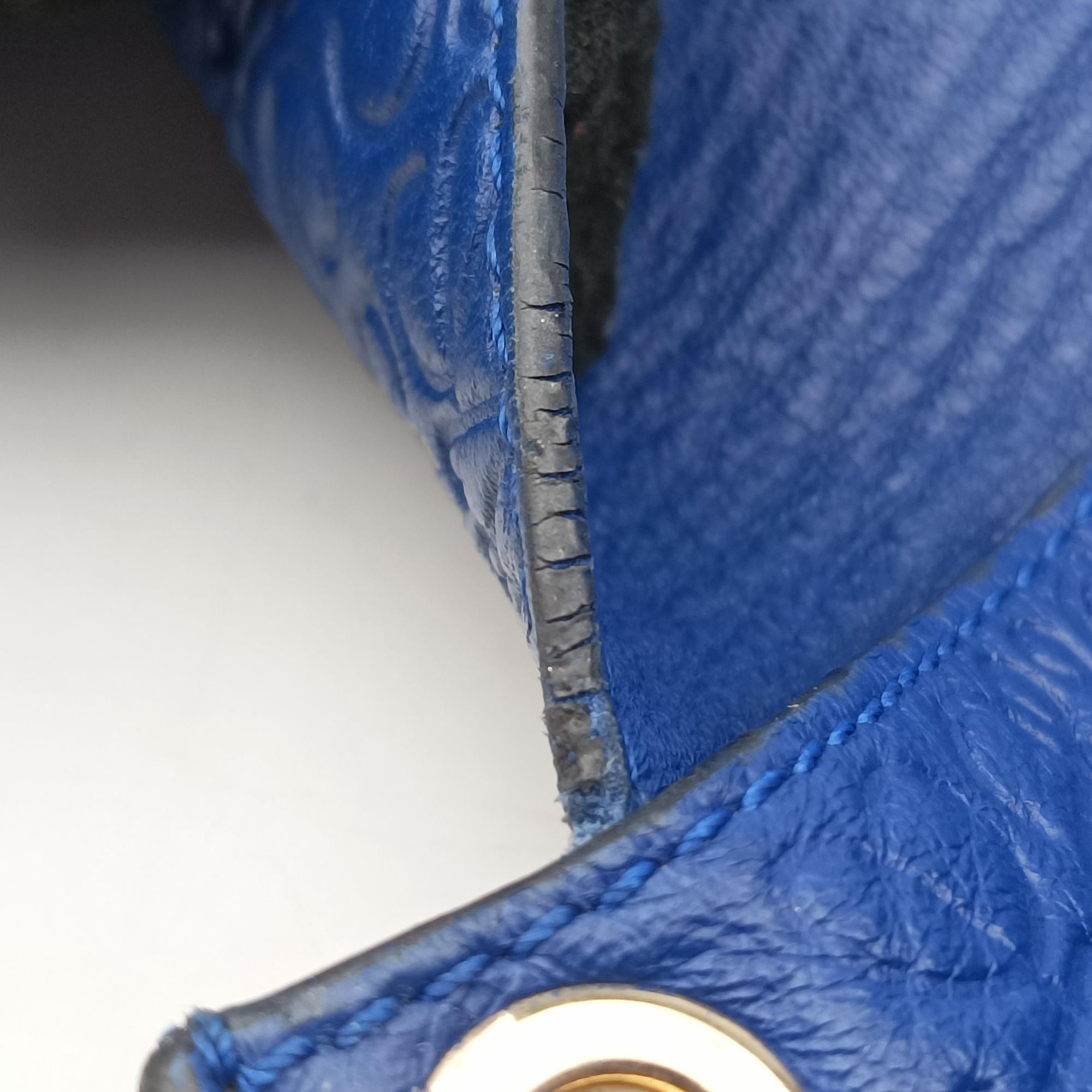 Pre-owned Loewe Avenue Blue Leather  shoulderbag | stylenewstar