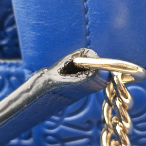 Pre-owned Loewe Avenue Blue Leather  shoulderbag | stylenewstar