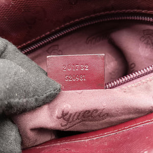 Secondhand Gucci GG Plus Messenger Burgundy PVC coated canvas 201732 shoulderbag | stylenewstar
