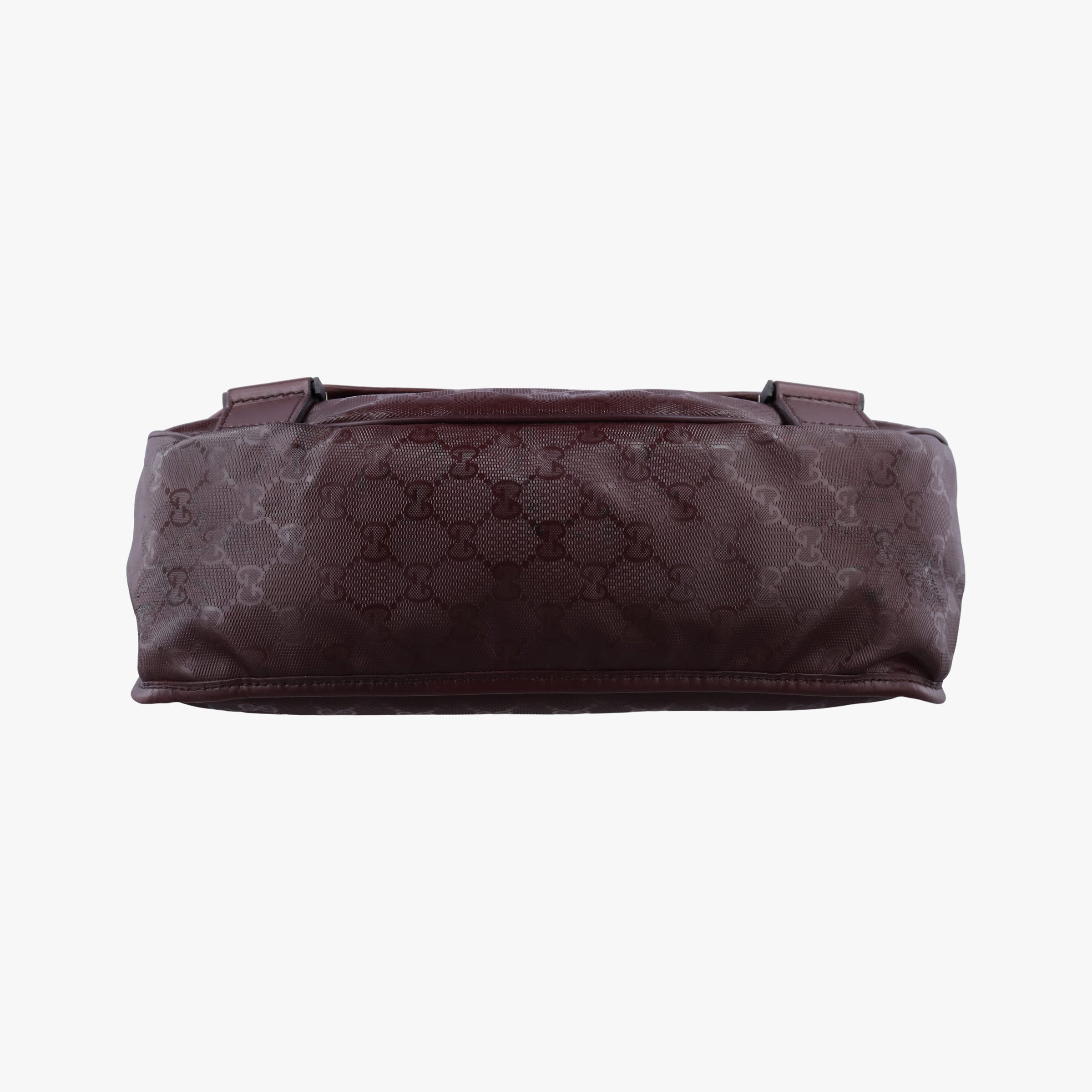 Secondhand Gucci GG Plus Messenger Burgundy PVC coated canvas 201732 shoulderbag | stylenewstar