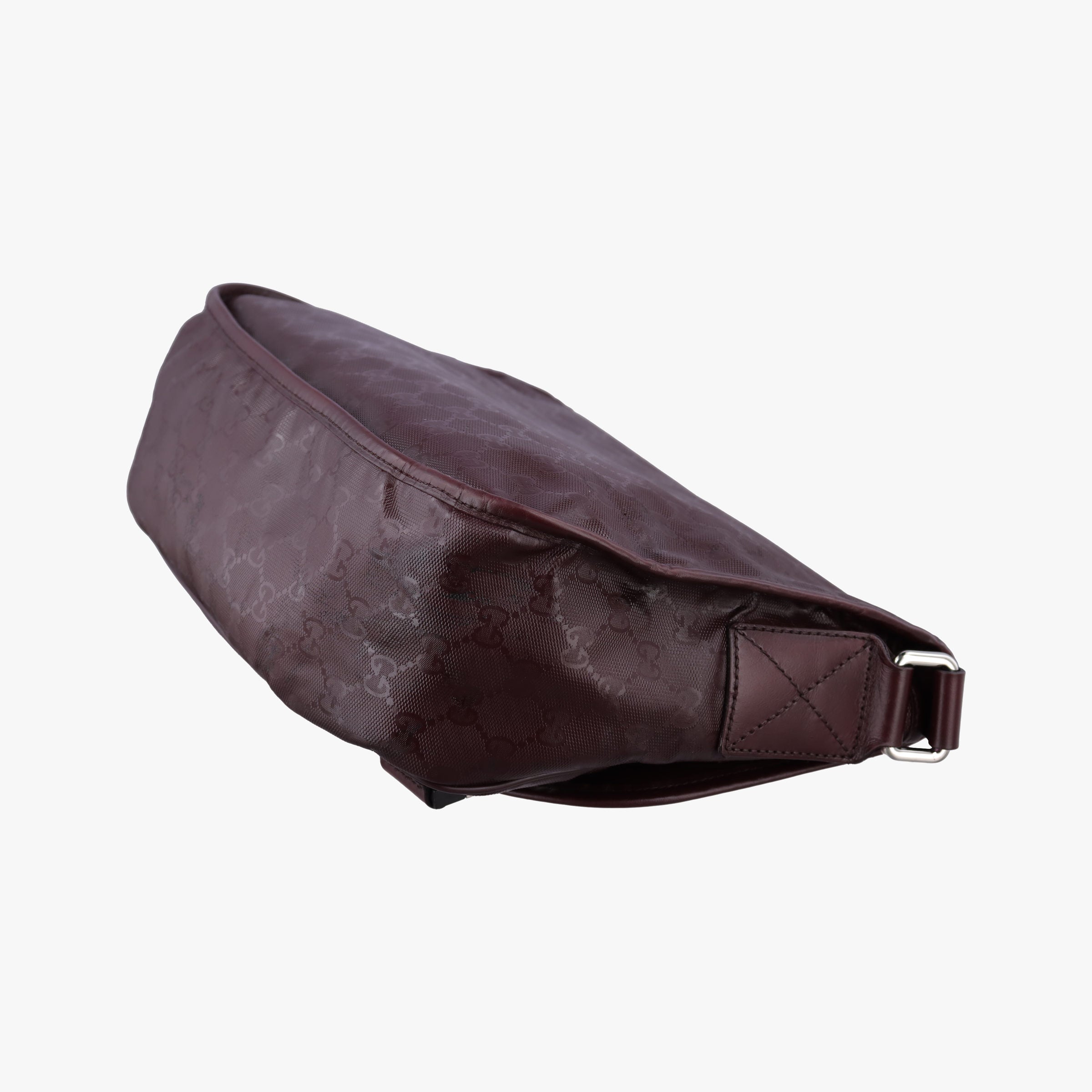 Secondhand Gucci GG Plus Messenger Burgundy PVC coated canvas 201732 shoulderbag | stylenewstar
