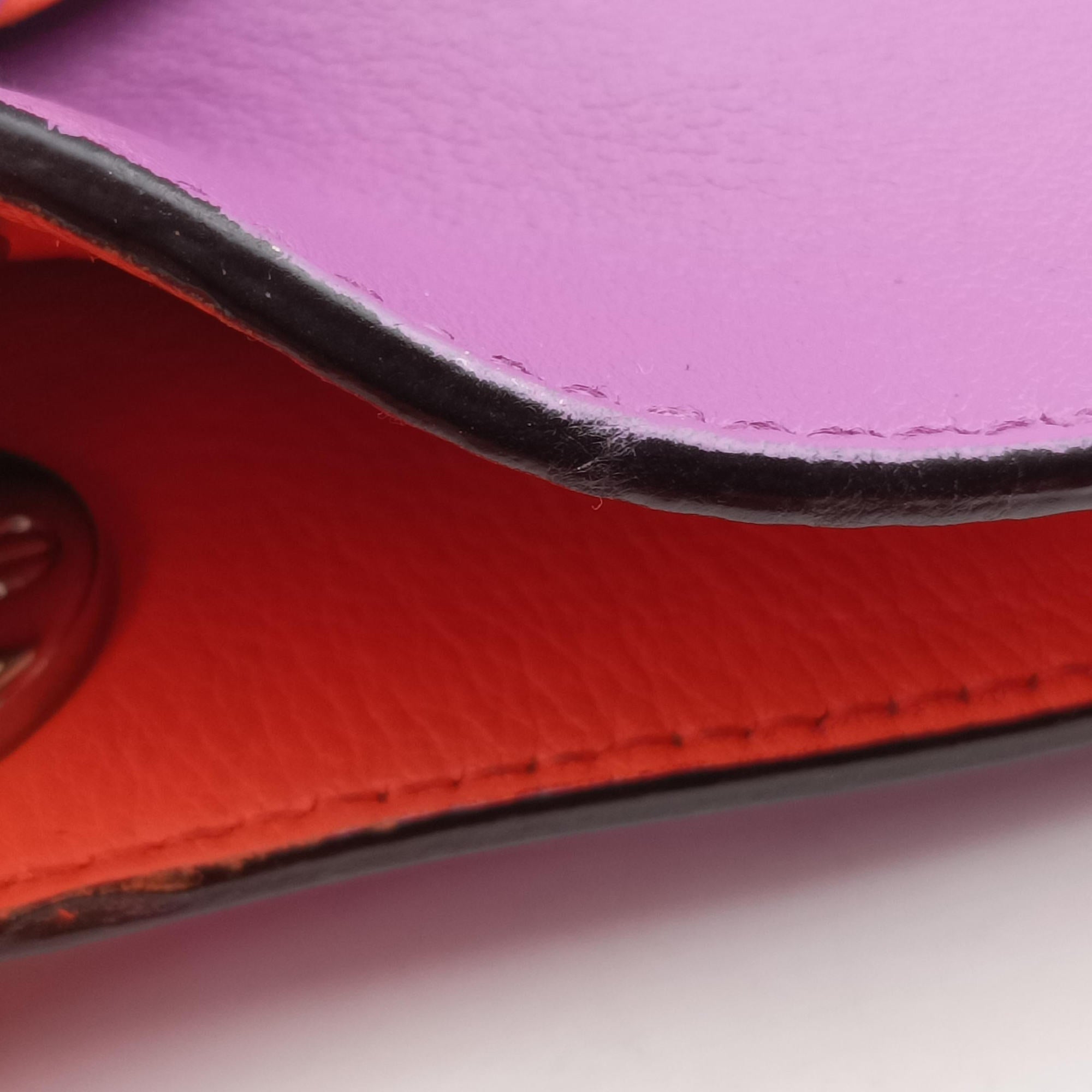 Pre-owned Christian Dior Diorissimo Purple×Orange Leather  handbag | stylenewstar