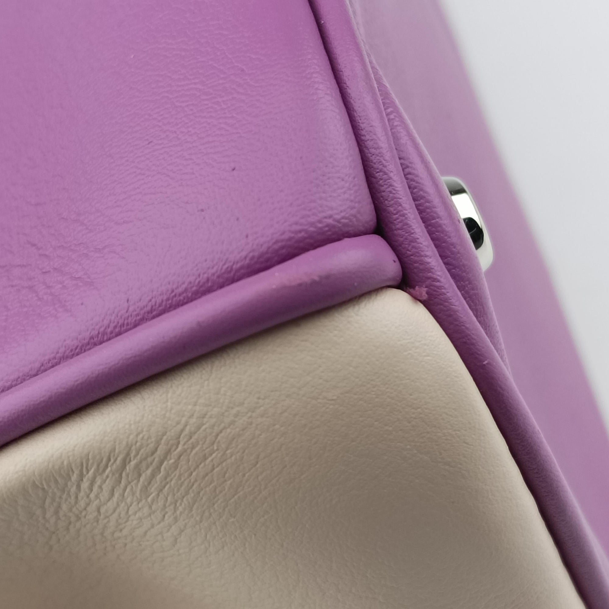 Pre-owned Christian Dior Diorissimo Purple×Orange Leather  handbag | stylenewstar