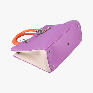 Pre-owned Christian Dior Diorissimo Purple×Orange Leather  handbag | stylenewstar