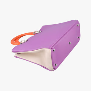 Pre-owned Christian Dior Diorissimo Purple×Orange Leather  handbag | stylenewstar