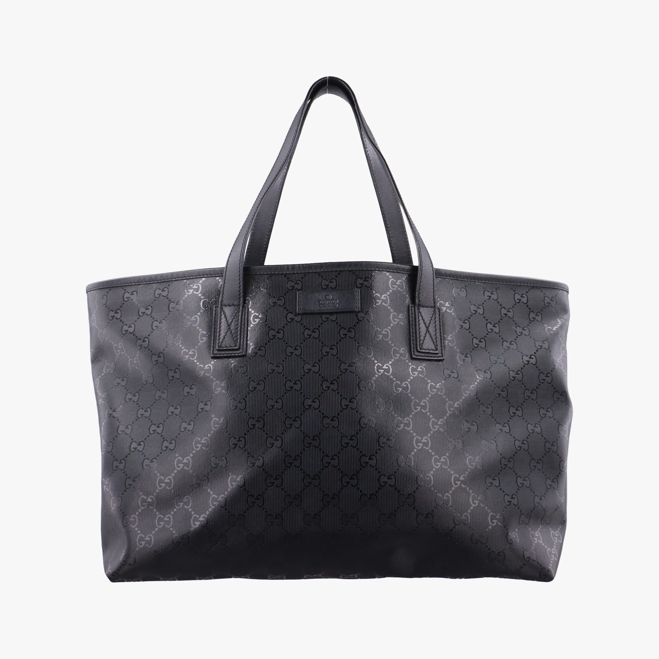 Pre-owned Gucci GG Imprime Black PVC coated canvas×Leather 211137 shoulderbag | stylenewstar