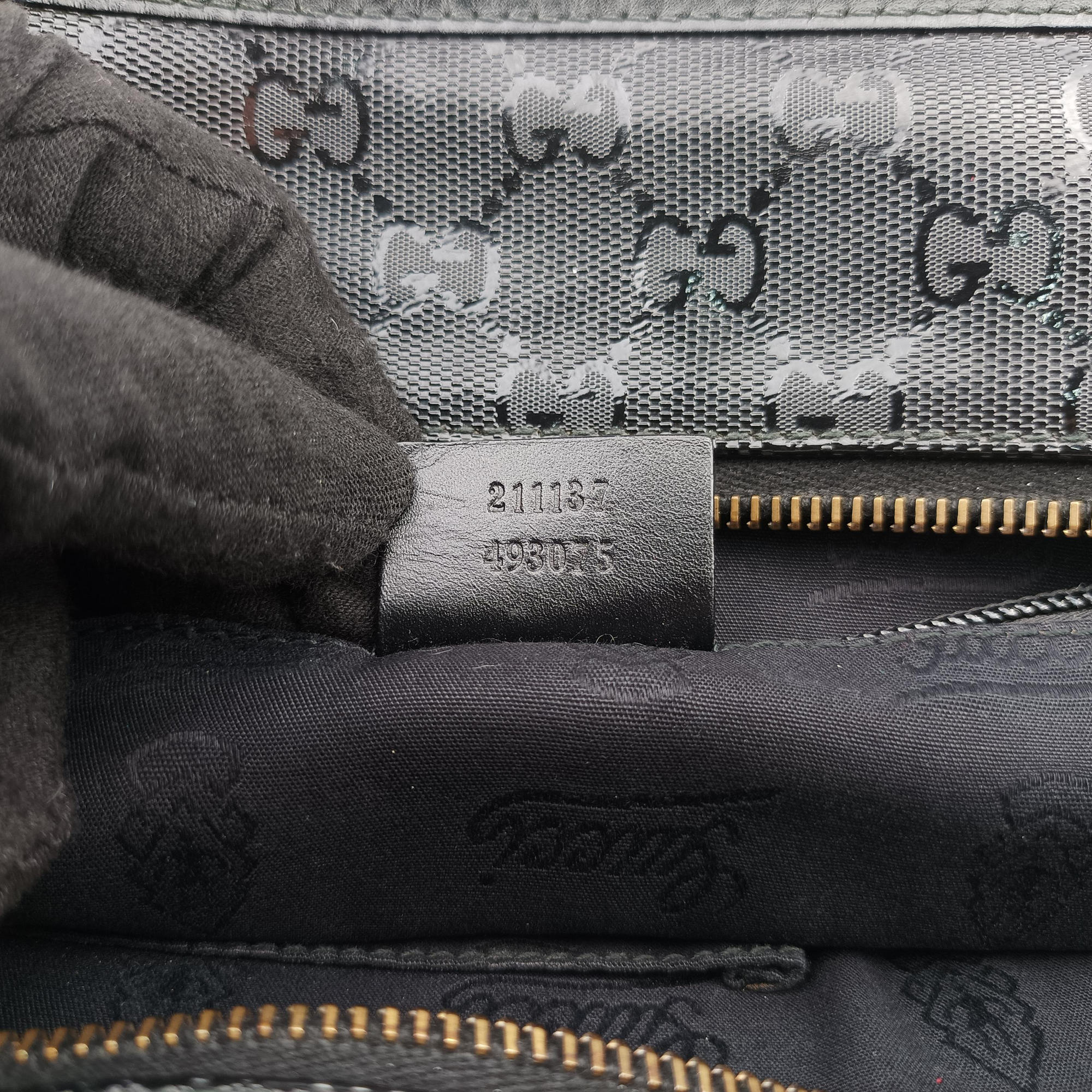 Pre-owned Gucci GG Imprime Black PVC coated canvas×Leather 211137 shoulderbag | stylenewstar