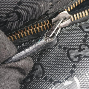 Pre-owned Gucci GG Imprime Black PVC coated canvas×Leather 211137 shoulderbag | stylenewstar