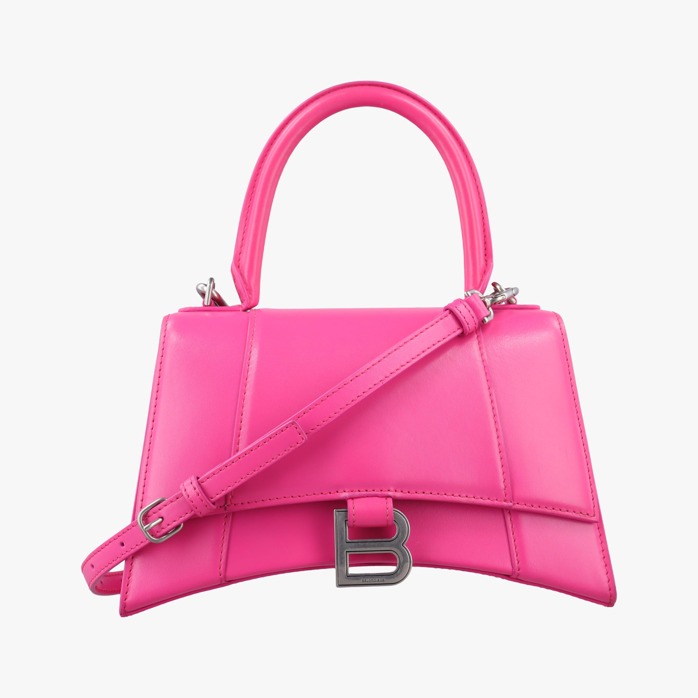 Vintage Balenciaga Hourglass Pink leather  shoulderbag | stylenewstar