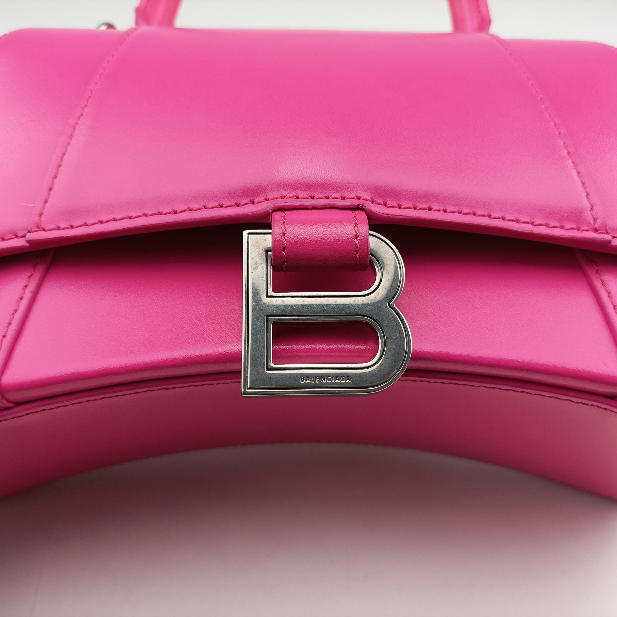 Vintage Balenciaga Hourglass Pink leather  shoulderbag | stylenewstar