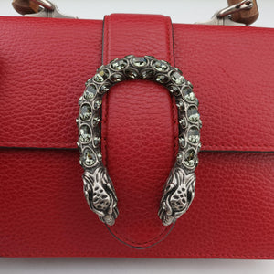 Pre-owned Gucci Dionysus Red Leather 523367 shoulderbag | stylenewstar