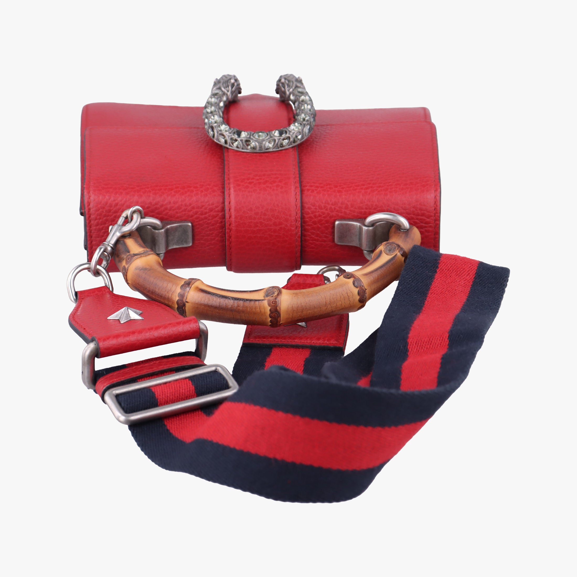 Pre-owned Gucci Dionysus Red Leather 523367 shoulderbag | stylenewstar