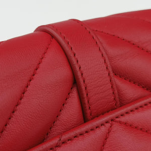 Pre-owned Yves Saint Laurent Baby Chai Red Leather 399289 shoulderbag | stylenewstar