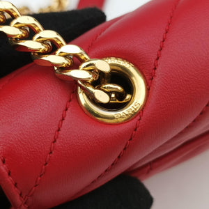 Pre-owned Yves Saint Laurent Baby Chai Red Leather 399289 shoulderbag | stylenewstar