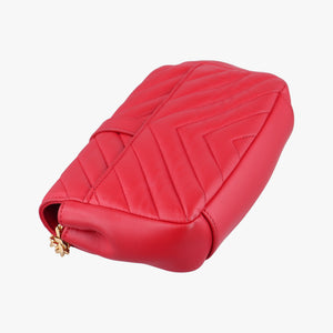 Pre-owned Yves Saint Laurent Baby Chai Red Leather 399289 shoulderbag | stylenewstar