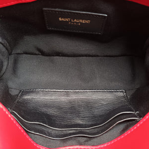 Pre-owned Yves Saint Laurent Baby Chai Red Leather 399289 shoulderbag | stylenewstar