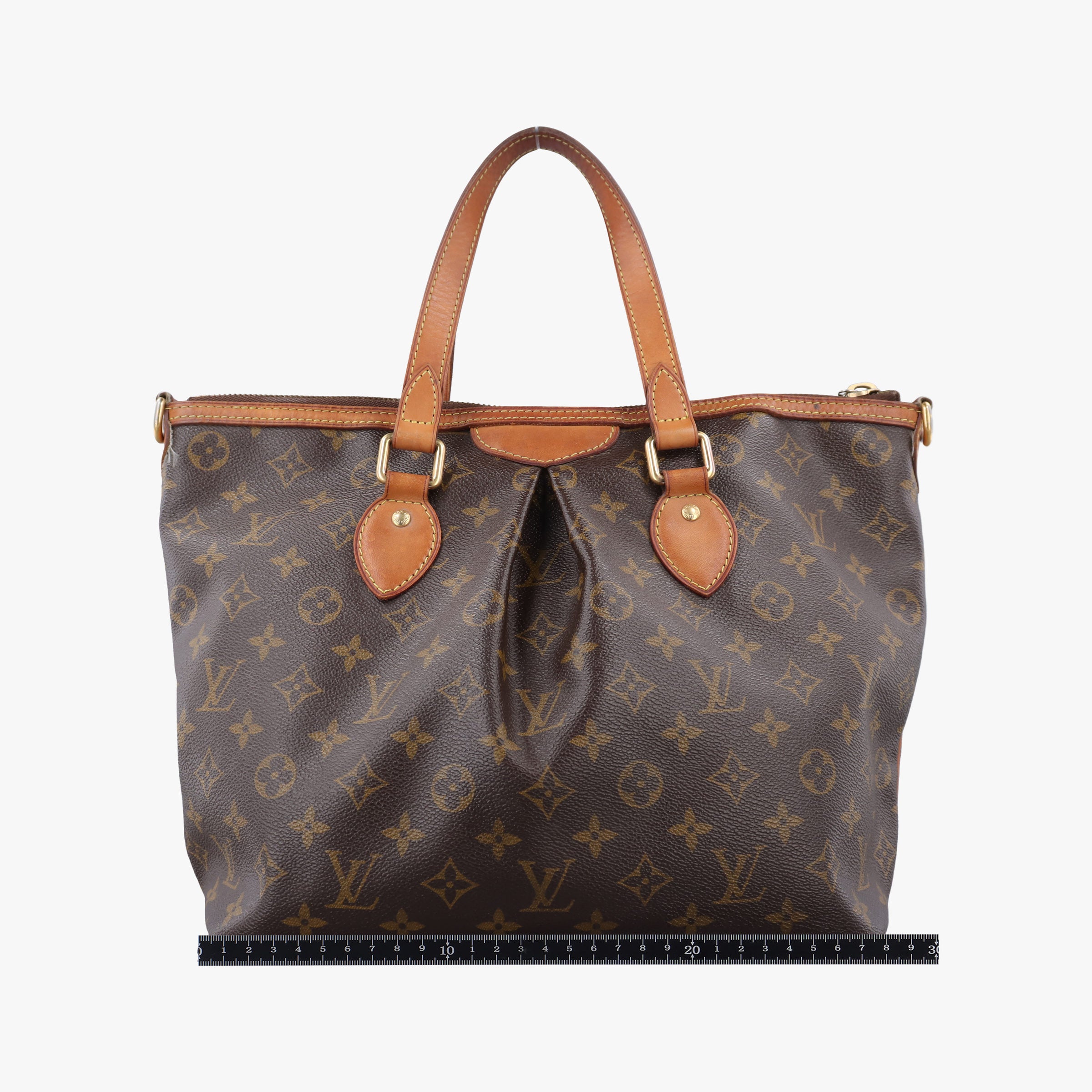 Pre-owned Louis Vuitton PALERMO PM brown Monogram Canvas M40145 shoulderbag | stylenewstar