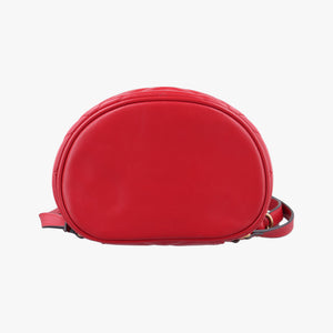 Pre-owned Gucci GG Marmont Red Leather 598594 backpack/rucksack | stylenewstar