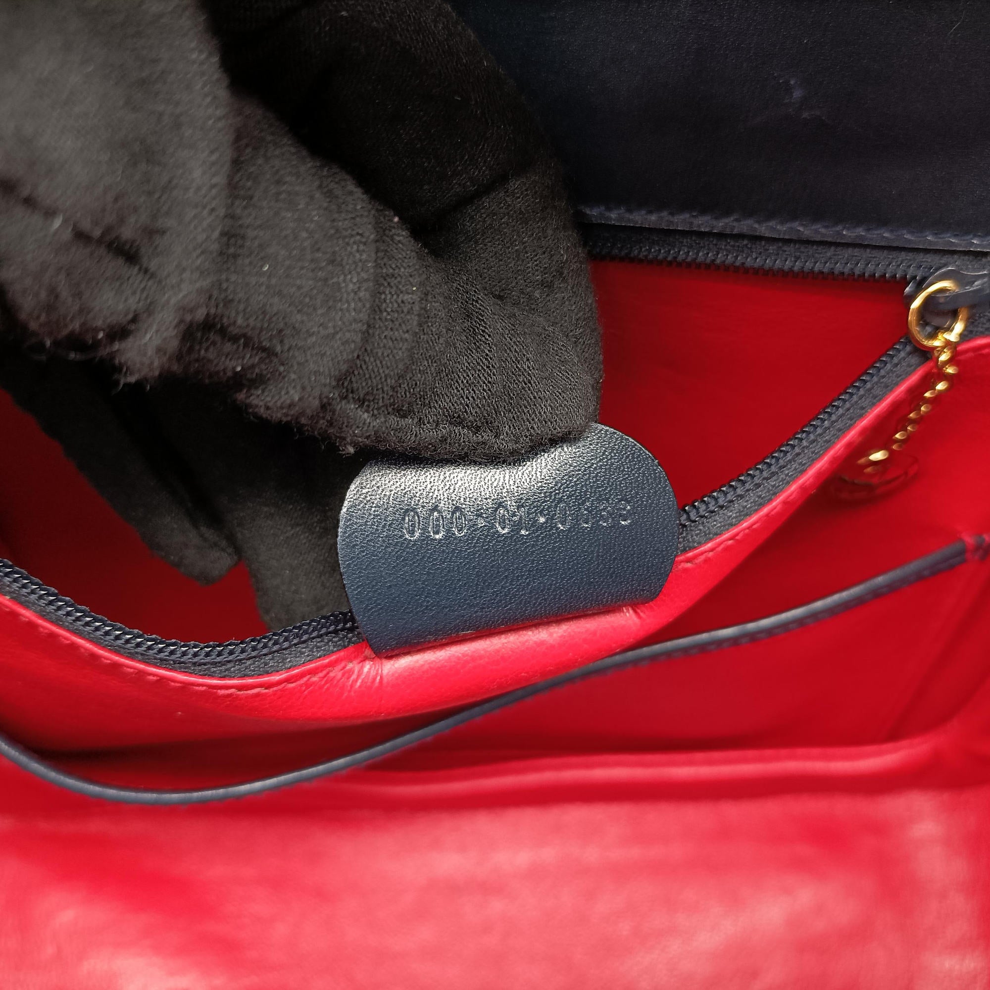 Pre-owned Gucci Bamboo Navy Leather 000.01 handbag | stylenewstar