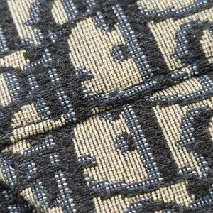 Pre-owned Christian Dior saddle Navy Jacquard×Leather  bum bag/waist bag | stylenewstar