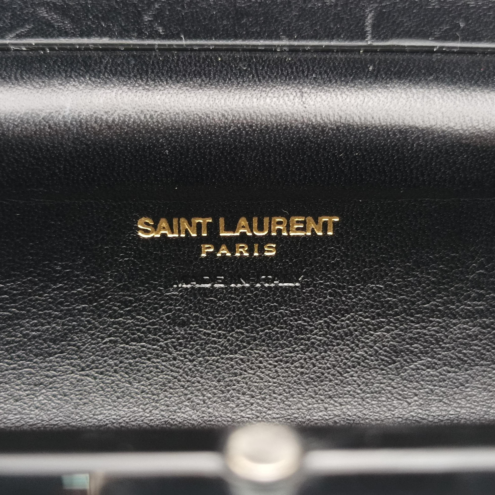 Pre-owned Yves Saint Laurent Fringe Monogram Opium Box Black Plexiglass 418523 shoulderbag | stylenewstar