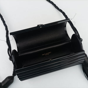 Pre-owned Yves Saint Laurent Fringe Monogram Opium Box Black Plexiglass 418523 shoulderbag | stylenewstar