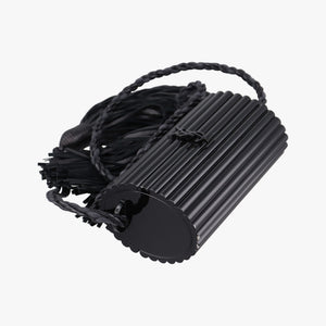 Pre-owned Yves Saint Laurent Fringe Monogram Opium Box Black Plexiglass 418523 shoulderbag | stylenewstar