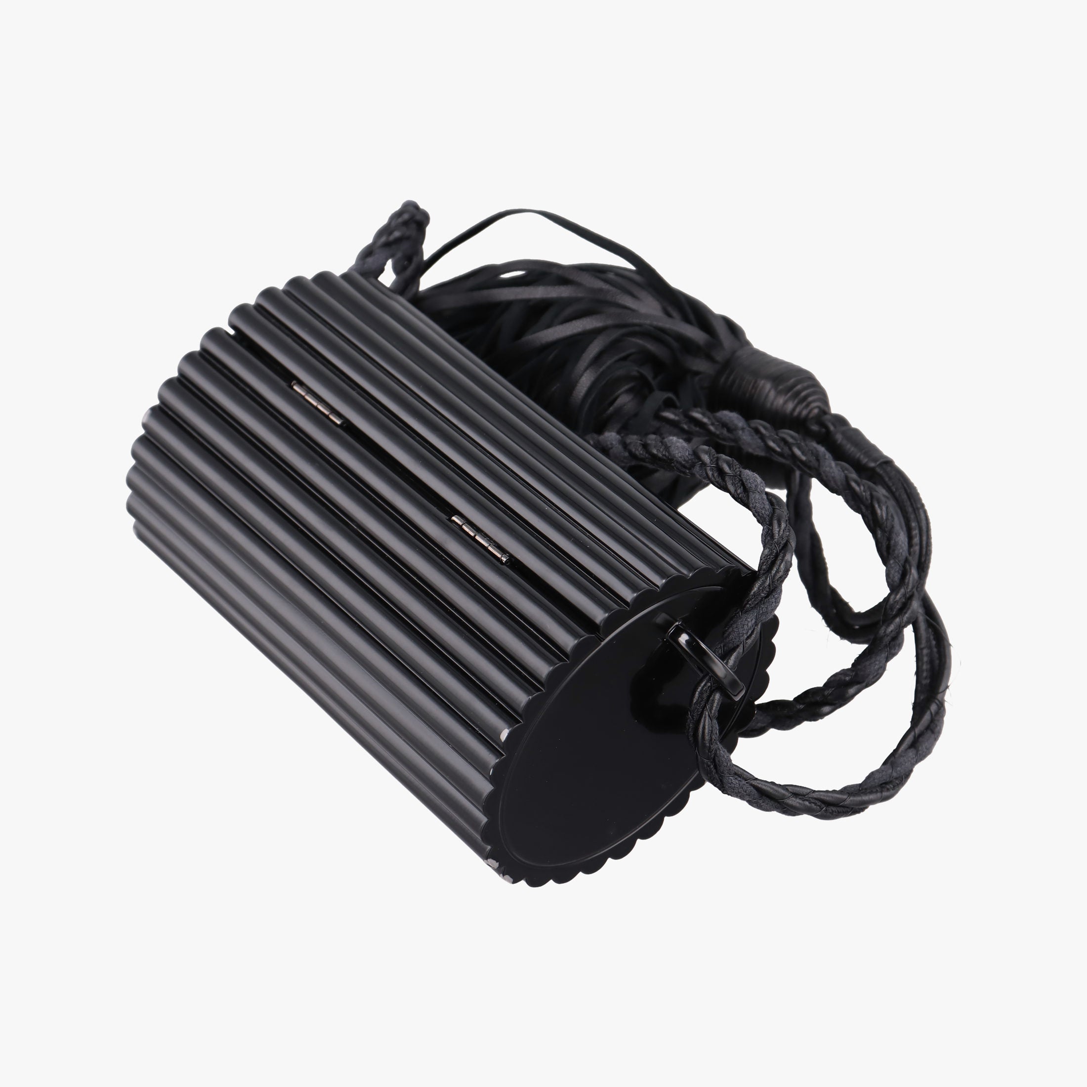 Pre-owned Yves Saint Laurent Fringe Monogram Opium Box Black Plexiglass 418523 shoulderbag | stylenewstar