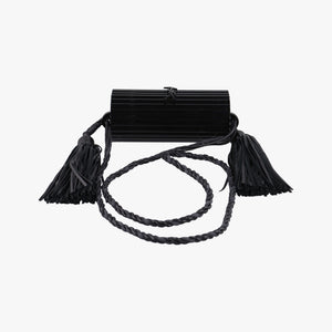 Pre-owned Yves Saint Laurent Fringe Monogram Opium Box Black Plexiglass 418523 shoulderbag | stylenewstar