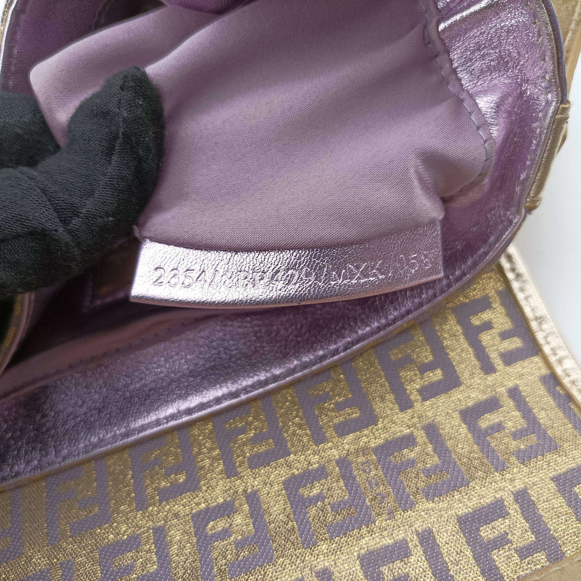 Pre-owned Fendi Zucchino turn lock golden×Multicolour canvas×leather 8BR429 handbag | stylenewstar