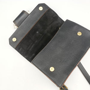 Pre-owned Miu Miu Miu Lady Black Leather  shoulderbag | stylenewstar