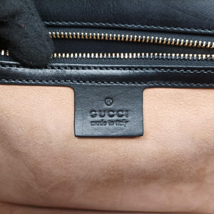Pre-owned Gucci Sylvie Black×green×red Leather 421882 shoulderbag | stylenewstar