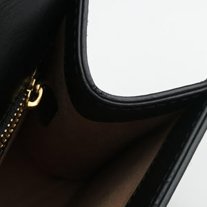 Pre-owned Gucci Sylvie Black×green×red Leather 421882 shoulderbag | stylenewstar
