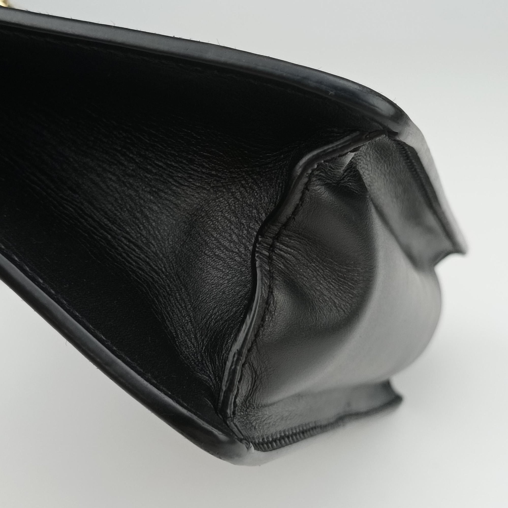 Pre-owned Gucci Sylvie Black×green×red Leather 421882 shoulderbag | stylenewstar