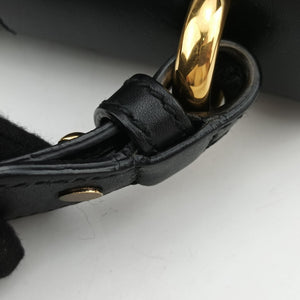 Pre-owned Gucci Sylvie Black×green×red Leather 421882 shoulderbag | stylenewstar