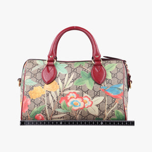 Pre-owned Gucci GG SUPREME beige×Multicolour PVC coated canvas×Leather 409529 shoulderbag | stylenewstar