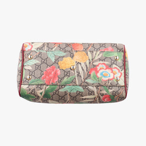 Pre-owned Gucci GG SUPREME beige×Multicolour PVC coated canvas×Leather 409529 shoulderbag | stylenewstar