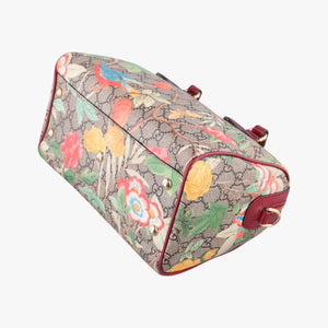 Pre-owned Gucci GG SUPREME beige×Multicolour PVC coated canvas×Leather 409529 shoulderbag | stylenewstar