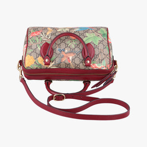 Pre-owned Gucci GG SUPREME beige×Multicolour PVC coated canvas×Leather 409529 shoulderbag | stylenewstar