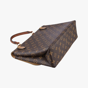 Pre-owned Louis Vuitton MARIGNAN brown×SESAME Monogram Canvas×calf leather M44544 shoulderbag | stylenewstar