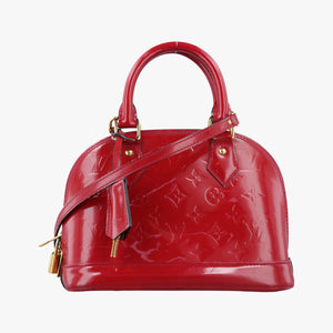 Pre-owned Louis Vuitton Alma BB CERISE Vernis M90174 shoulderbag | stylenewstar