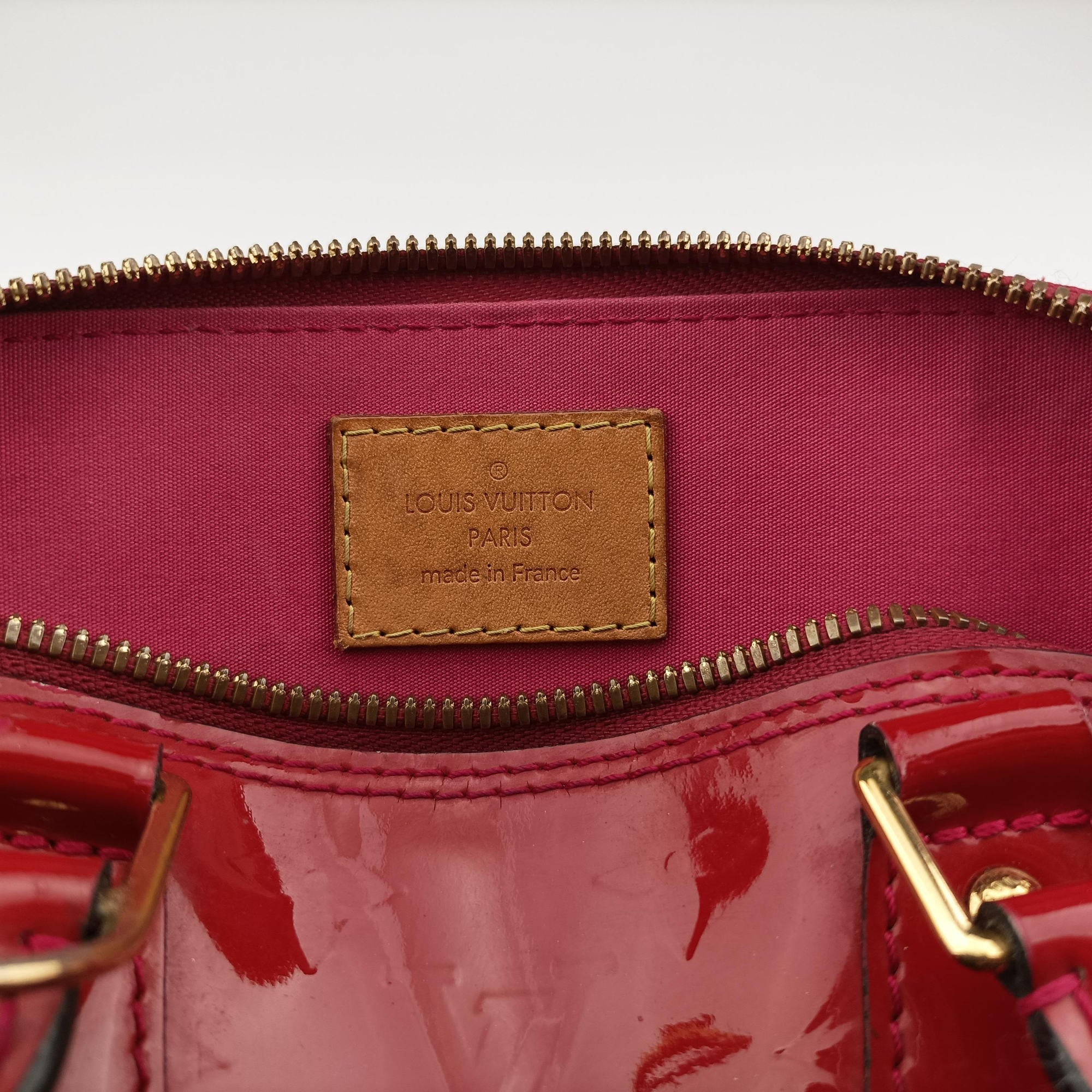 Pre-owned Louis Vuitton Alma BB CERISE Vernis M90174 shoulderbag | stylenewstar