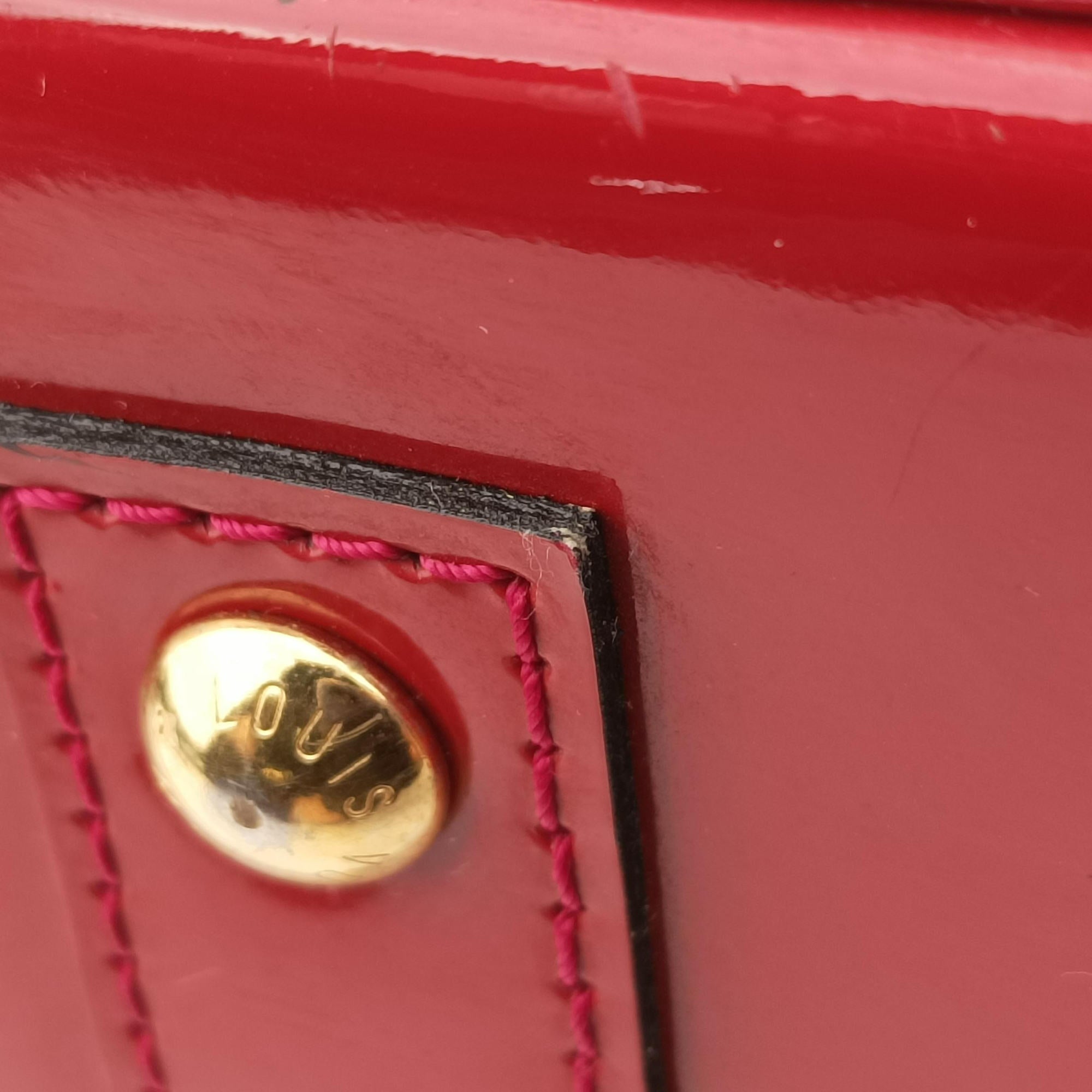 Pre-owned Louis Vuitton Alma BB CERISE Vernis M90174 shoulderbag | stylenewstar